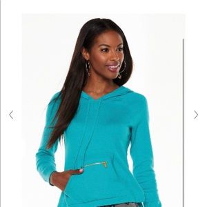 Juicy Couture teal sweater hoodie- small